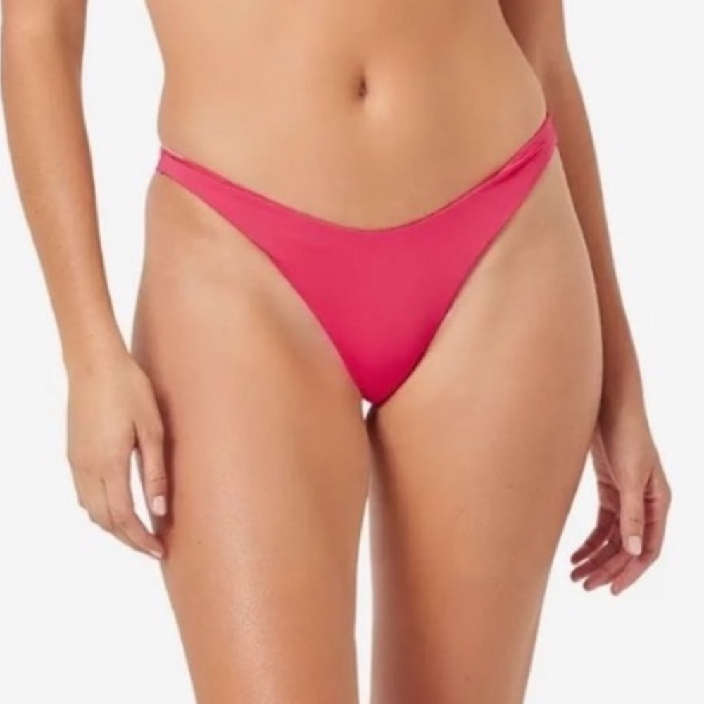 NWT L*Space Cabana Bitsy Bottom in Hot Cherry Size Small - Picture 2 of 5